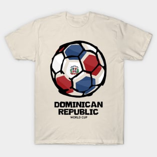Dominican Republic Football Country Flag T-Shirt
